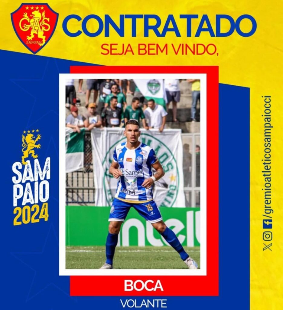 boca-936x1024 Natural de Monteiro, atleta Boca é anunciado como mais novo reforço de equipe que disputará a Copa do Brasil